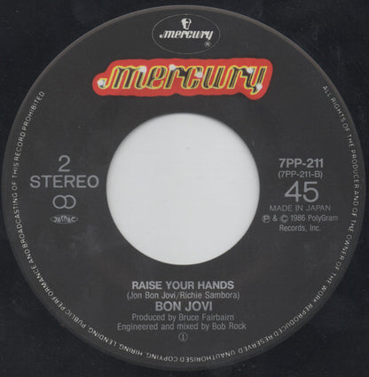 Bon Jovi : You Give Love A Bad Name (7", Single)