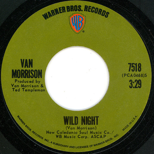 Van Morrison : Wild Night (7", Single, 1st)