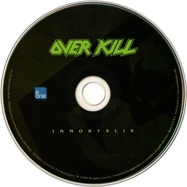 Overkill : Immortalis (CD, Album + DVD-V, NTSC + RE)