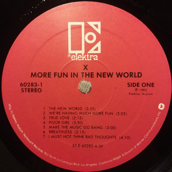X (5) : More Fun In The New World (LP, Album, SP-)