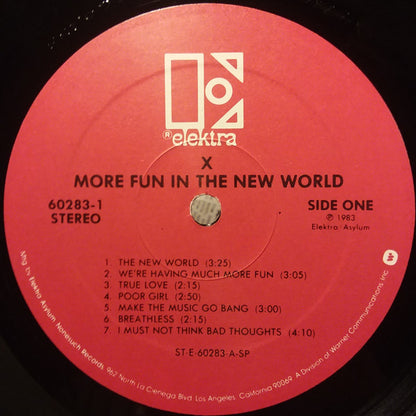 X (5) : More Fun In The New World (LP, Album, SP-)