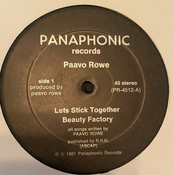 Paavo Rowe : First Edition (12", EP)