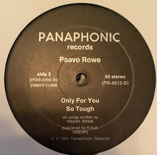 Paavo Rowe : First Edition (12", EP)