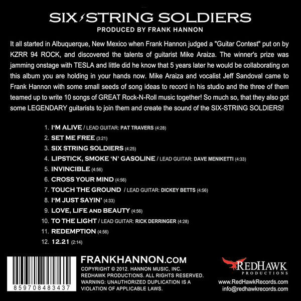 Frank Hannon, Mike Araiza, Jeff Sandoval : Six-String Soldiers (CD, Album)