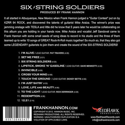 Frank Hannon, Mike Araiza, Jeff Sandoval : Six-String Soldiers (CD, Album)