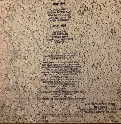 Zinc Orbie : Ba Bo Baby (LP, Album)