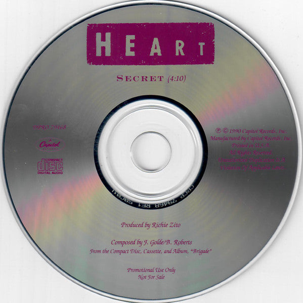 Heart : Secret (CD, Single, Promo)