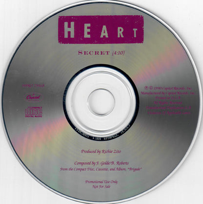 Heart : Secret (CD, Single, Promo)