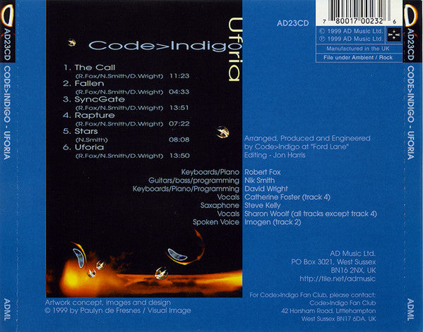 Code Indigo : Uforia (CD, Album)