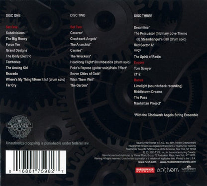 Rush : Clockwork Angels Tour (3xCD, Album)