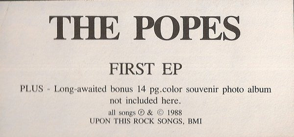 The Popes (3) : Hi, We're The Popes (12", EP)