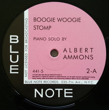 Albert Ammons : Boogie Woogie Stomp / Boogie Woogie Blues (12", RSD, Ltd, RE, 180)