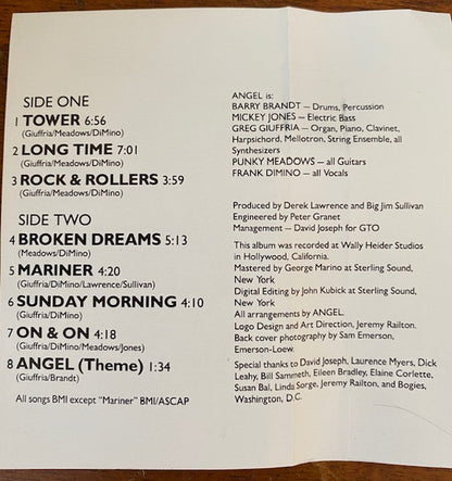 Angel (24) : Angel (Cass, Album, RE)