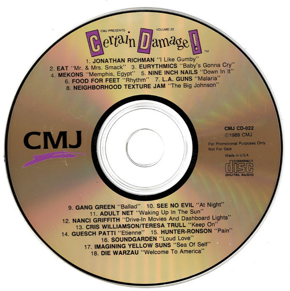Various : CMJ Presents Certain Damage! Volume 22 (CD, Comp, Promo)