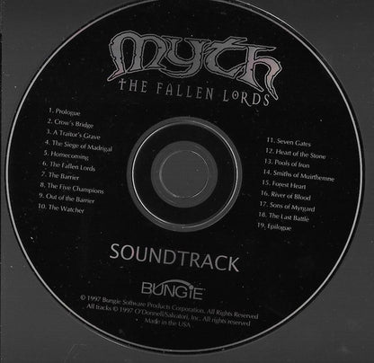 Martin O'Donnell and Michael Salvatori : Myth: The Fallen Lords Soundtrack (CD, Album)