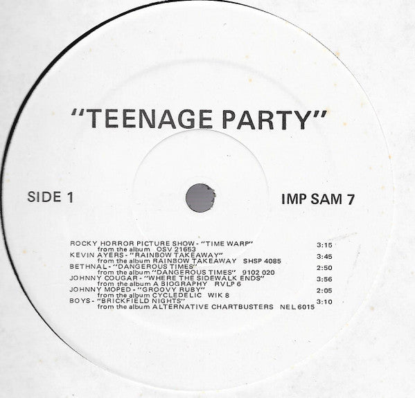 Various : Teenage Party (Jem Import Sampler No. 7) (LP, Comp, Promo, Smplr)