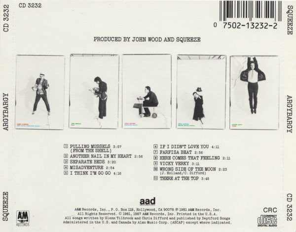 Squeeze (2) : Argybargy (CD, Album, Club, RE, CRC)