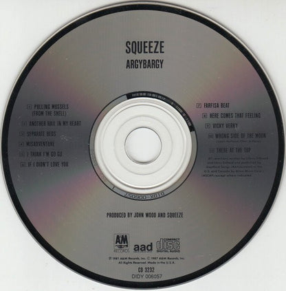 Squeeze (2) : Argybargy (CD, Album, Club, RE, CRC)