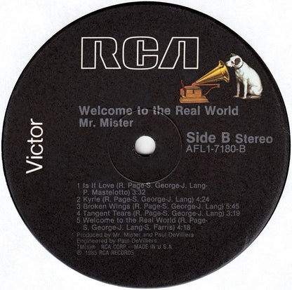 Mr. Mister : Welcome To The Real World (LP, Album, RE)