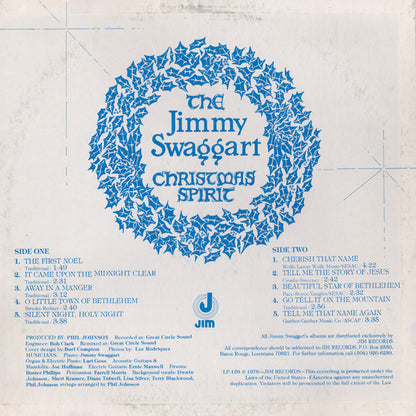 Jimmy Swaggart : The Jimmy Swaggart Christmas Spirit (LP, Album)