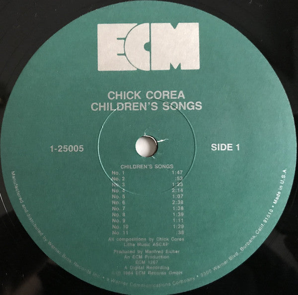 Chick Corea : Children's Songs (LP, Album, Wak)