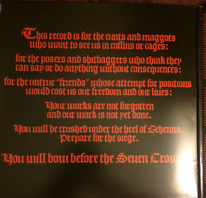 Gehenna (3) : Negotium Perambulans In Tenebris (LP, Album, RE, RM)