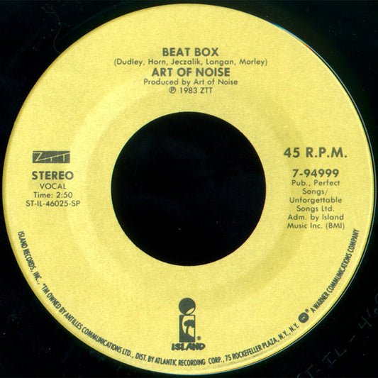 Art Of Noise* : Beat Box / Close (To The Edit) (7")