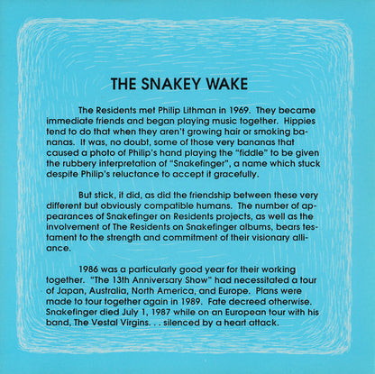 The Residents : The Snakey Wake (CD, Ltd, 1st)