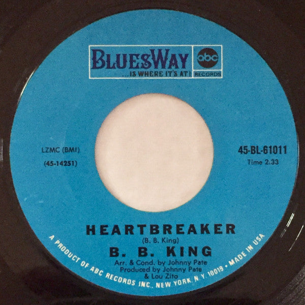 B.B. King : Raining In My Heart / Heartbreaker (7", Single, Styrene)