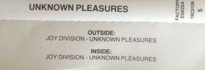 Joy Division : Unknown Pleasures (Cass, Album)