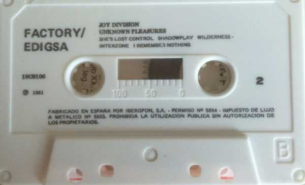 Joy Division : Unknown Pleasures (Cass, Album)