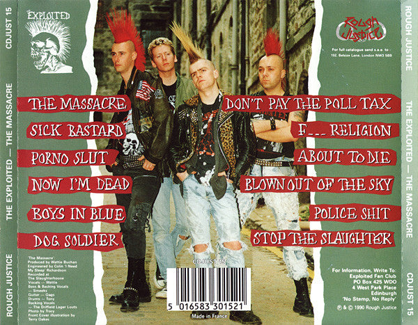 The Exploited : The Massacre (CD, Album, RP)