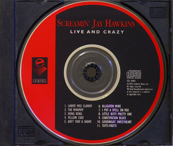 Screamin' Jay Hawkins : Live And Crazy (CD, Album, RE)
