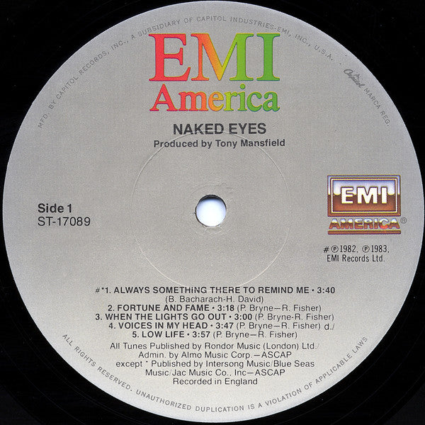Naked Eyes : Naked Eyes (LP, Album)