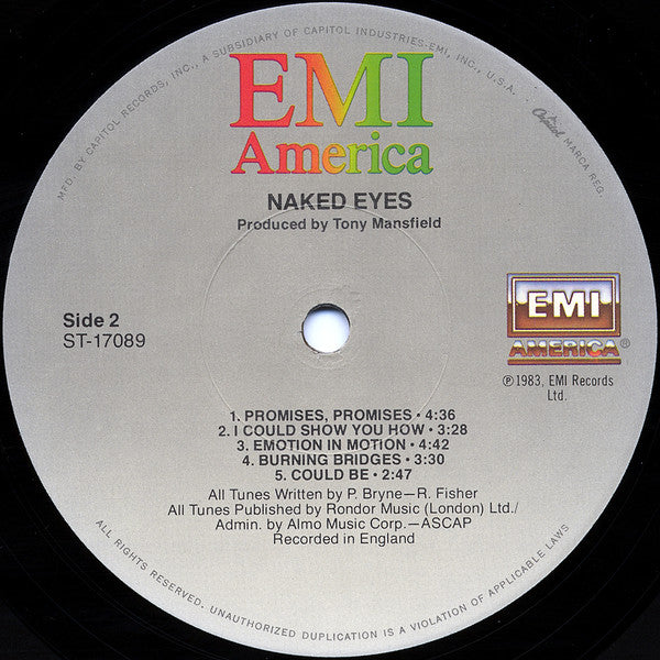 Naked Eyes : Naked Eyes (LP, Album)