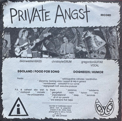Private Angst : Record (7")