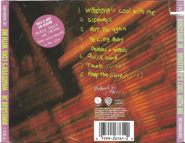 Dinosaur Jr* : Whatever's Cool With Me (CD, Comp, SRC)