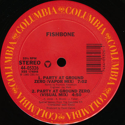 Fishbone : Party At Ground Zero (Pink Vapor Stew) (12", Single)