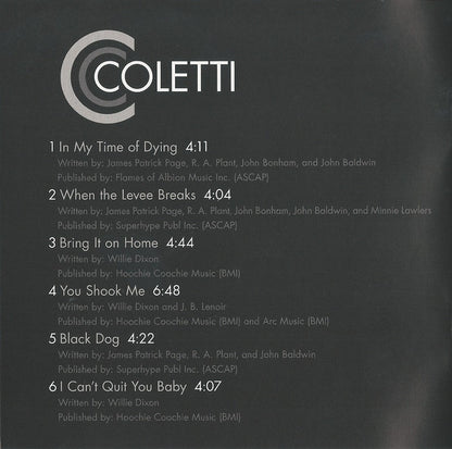 CC Coletti : Bring It On Home (CD, Album)
