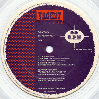 The Hitmen (6) : Aim For The Feet (LP, Album, Cle)