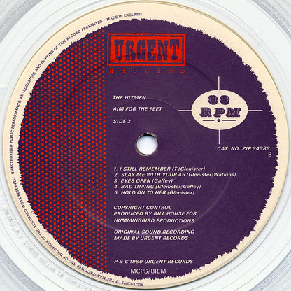 The Hitmen (6) : Aim For The Feet (LP, Album, Cle)