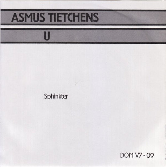 Asmus Tietchens & Okko Bekker : U (7")