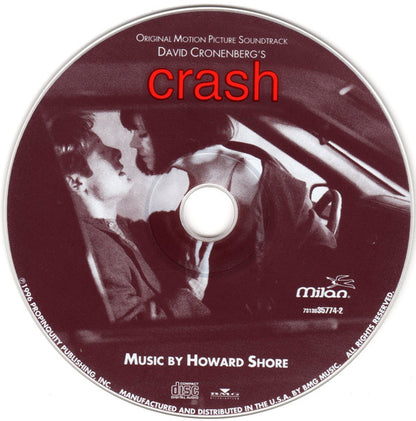 Howard Shore : David Cronenberg's Crash - Original Motion Picture Soundtrack (CD, Album, RP)