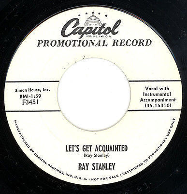Ray Stanley (2) : Let's Get Acquainted / Common Sense (7", Promo)
