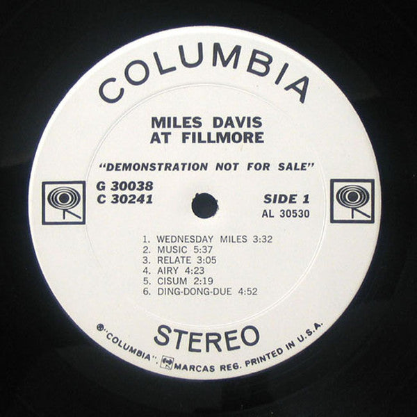 Miles Davis : Miles Davis At Fillmore (2xLP, Promo, Gat)