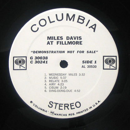 Miles Davis : Miles Davis At Fillmore (2xLP, Promo, Gat)