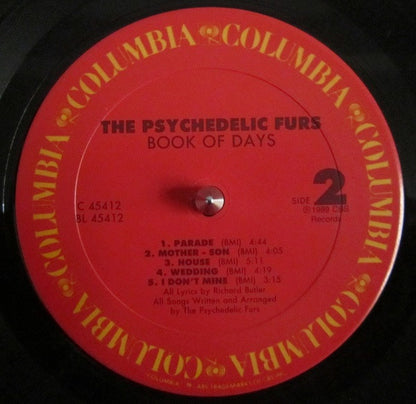 The Psychedelic Furs : Book Of Days (LP, Album)
