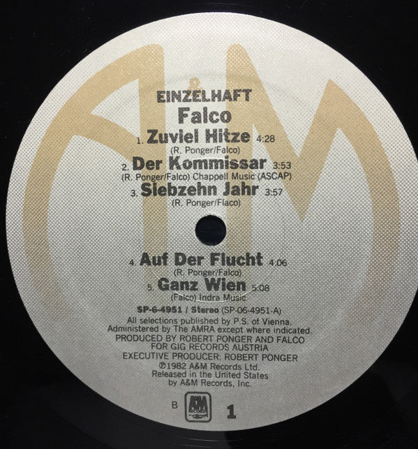 Falco : Einzelhaft (LP, Album, B, )