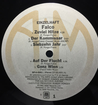 Falco : Einzelhaft (LP, Album, B, )