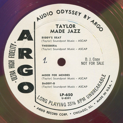 Billy Taylor : Taylor Made Jazz (LP, Album, Mono, Promo, Mul)